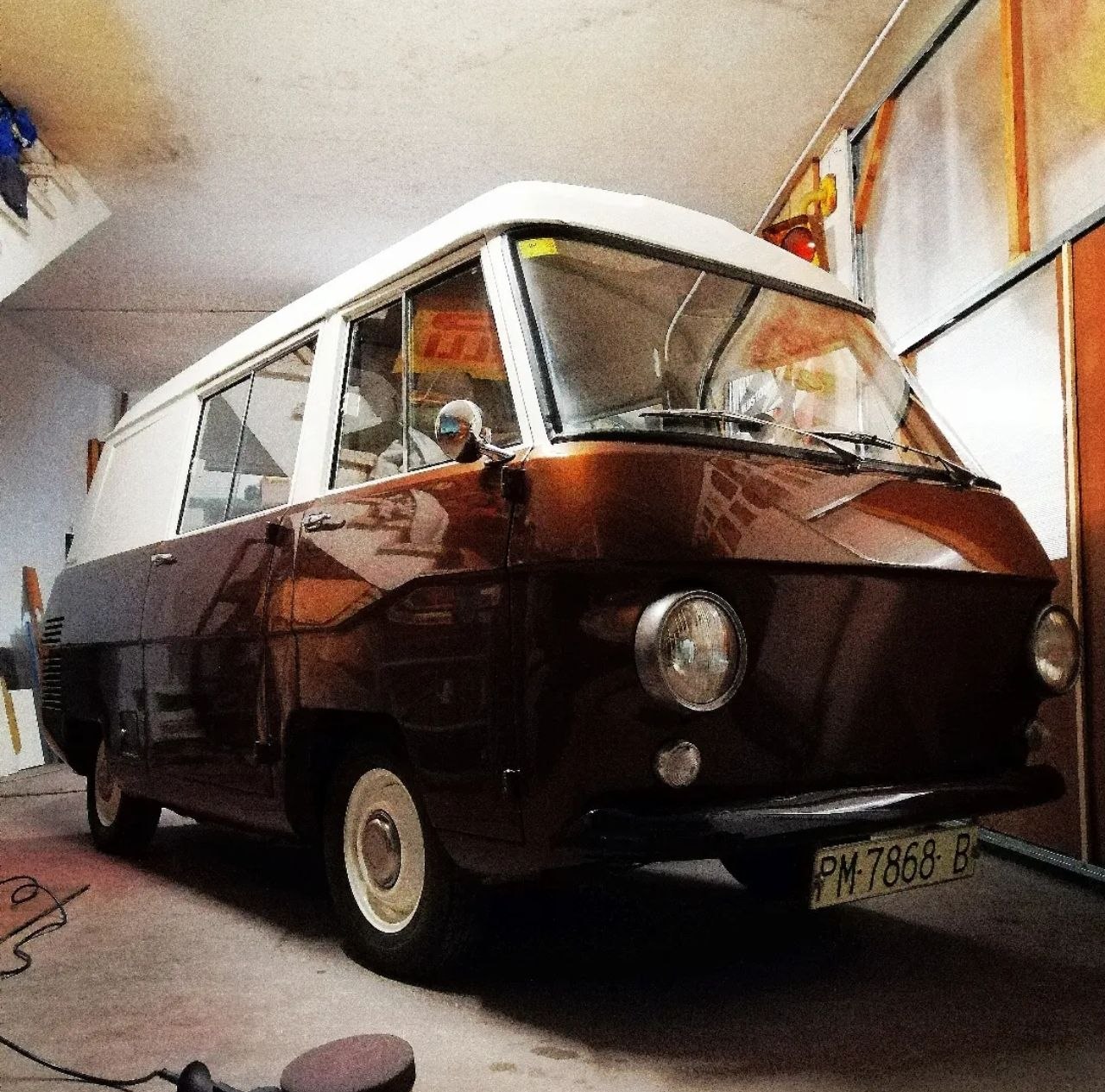 Van in the garage